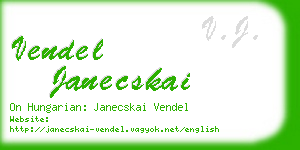 vendel janecskai business card